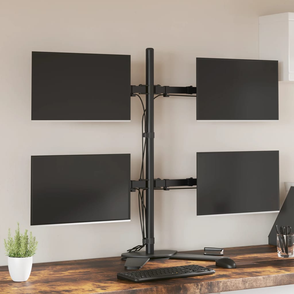 VidaXL Monitorhalterung VESA 75 100 mm Schwarz Stahl