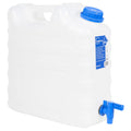 VidaXL Wassertank mit Wasserhahn, 15 l, transparenter Kunststoff