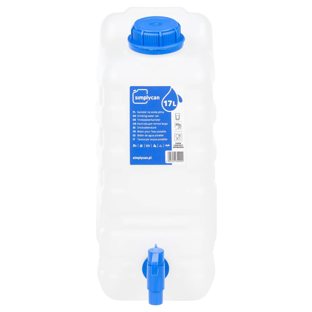 VidaXL Wassertank mit Wasserhahn, 15 l, transparenter Kunststoff