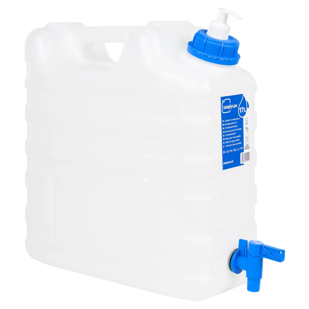 VidaXL Wassertank mit Wasserhahn und Seifenspender, 15 Liter, Kunststoff