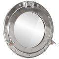 Vidaxl wandspiegel patrijspoort ø38 cm aluminium en glas