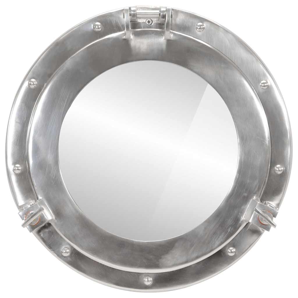 Vidaxl wandspiegel patrijspoort ø38 cm aluminium en glas