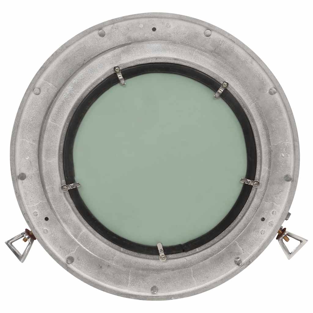 Vidaxl wandspiegel patrijspoort ø38 cm aluminium en glas