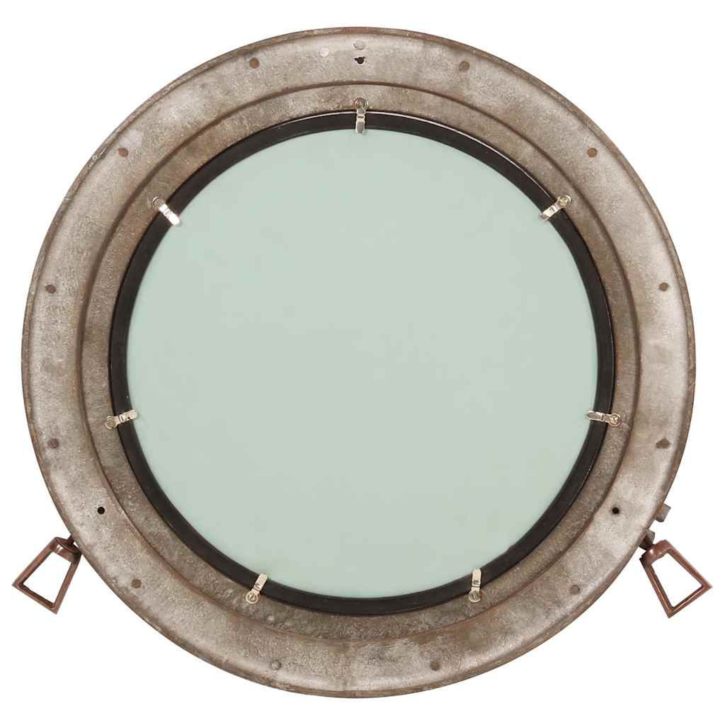 Vidaxl wandspiegel patrijspoort ø50 cm aluminium en glas