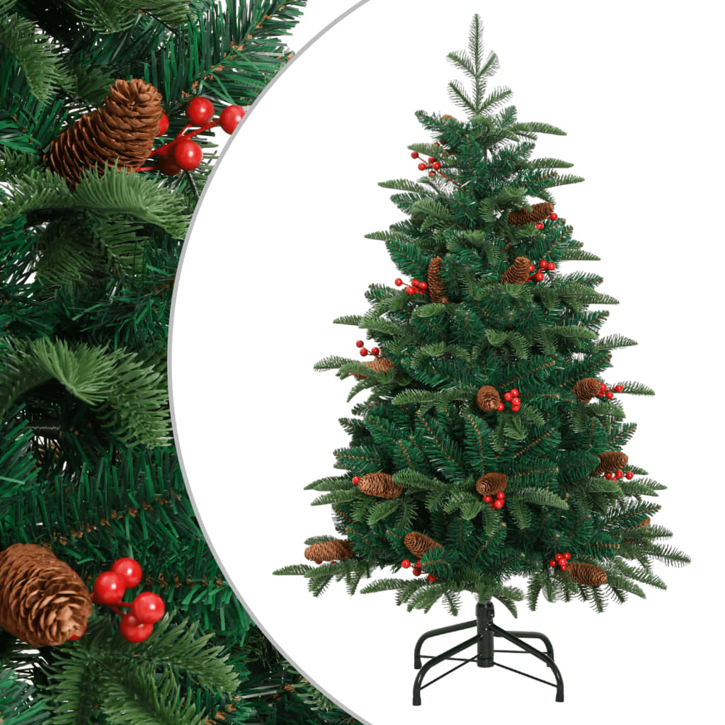 Künstlicher Weihnachtsbaum VidaXL mit Scharnieren, Kiefern und Bären, 120 cm