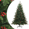 Künstlicher Weihnachtsbaum VidaXL mit Scharnieren, Kiefernzapfen und Bären, 180 cm