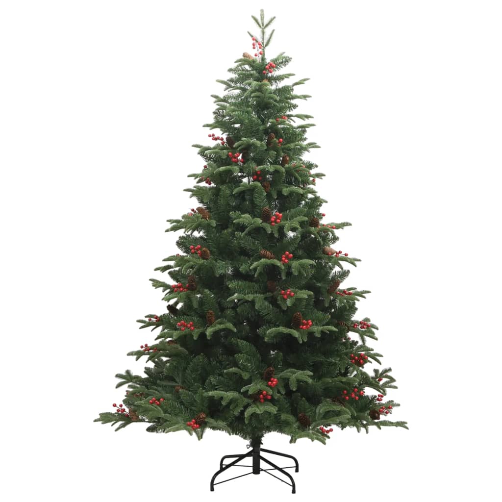 Künstlicher Weihnachtsbaum VidaXL mit Scharnieren, Kiefernzapfen und Bären, 180 cm
