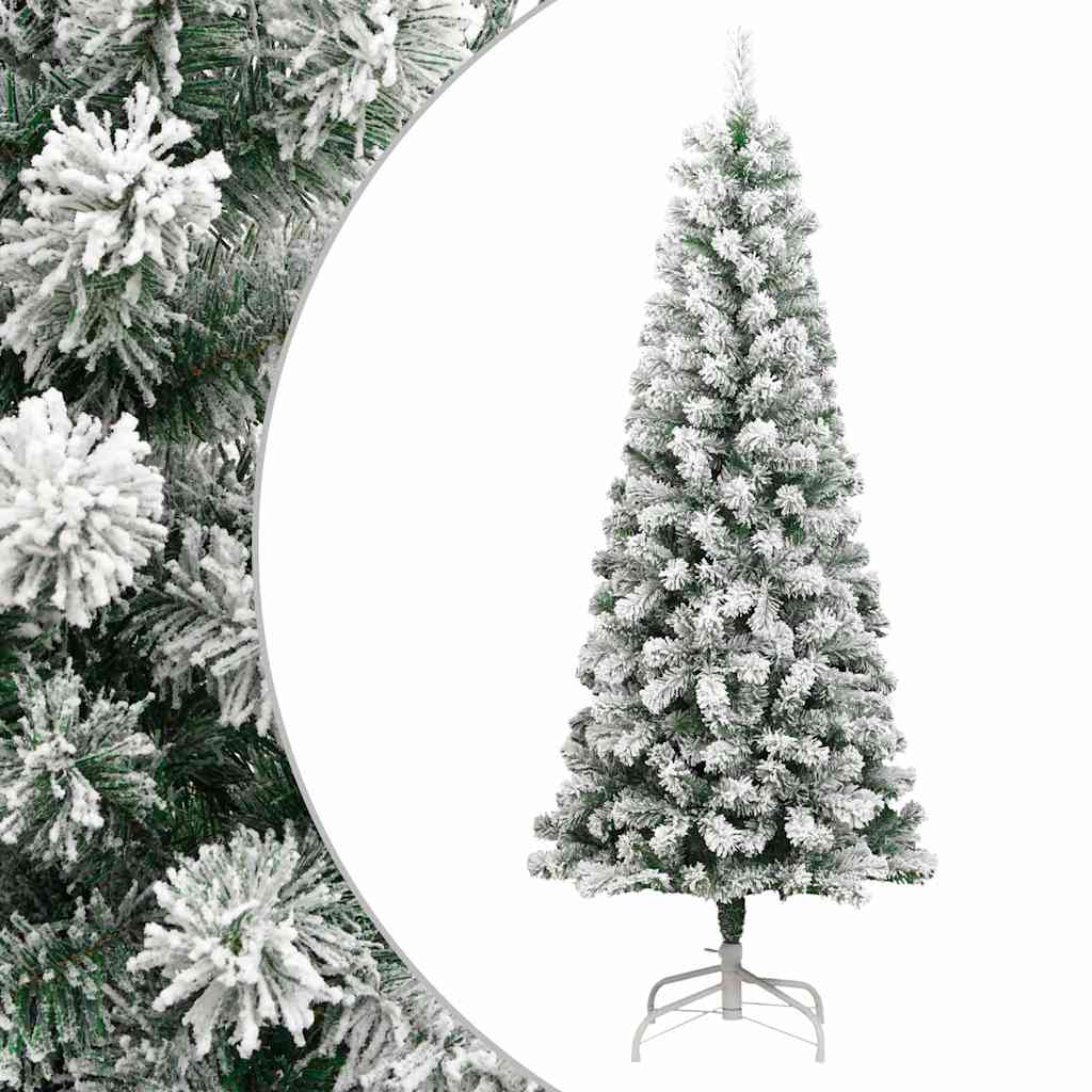 Vidaxl kunstkerstboom met scharnieren en sneeuw 180 cm