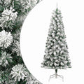 Vidaxl kunstkerstboom met scharnieren en sneeuw 180 cm