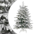 Vidaxl kunstkerstboom met scharnieren en sneeuw 180 cm