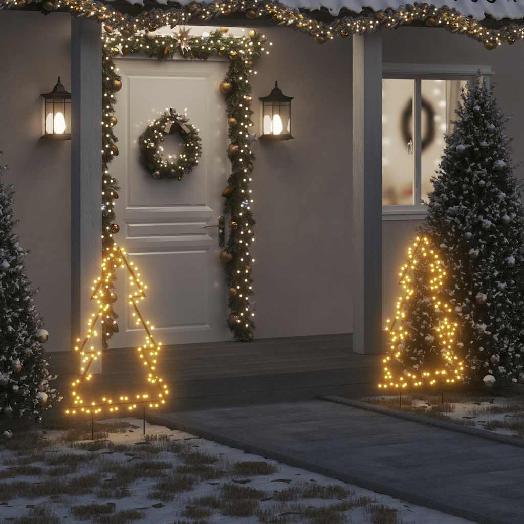 VidaXL Weihnachtsbaumbeleuchtung mit Erdspießen, 115 LEDs, 90 cm