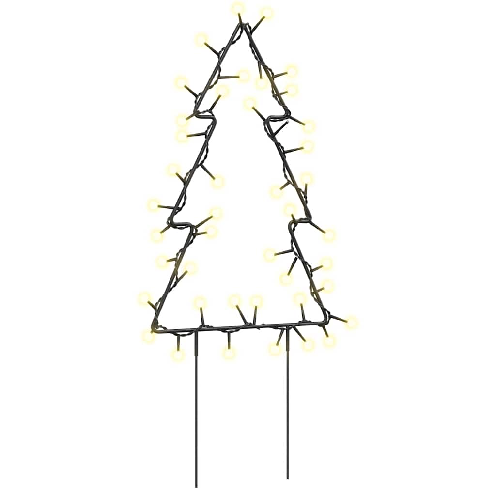 Vidaxl kerstverlichting kerstboom 3 st met grondpinnen 50 led's 30 cm