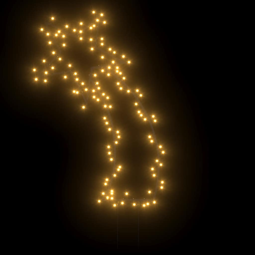 VidaXL Lichterkette Meteor mit Erdspießen, 115 LEDs, 89 cm