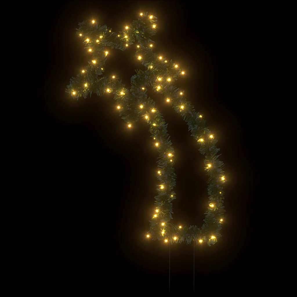 VidaXL Lichterkette Meteor mit Erdspießen, 80 LEDs, 62 cm