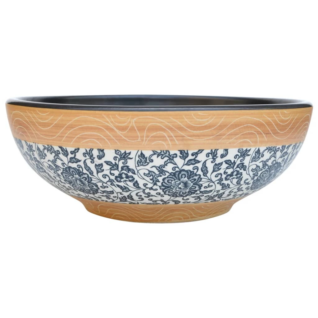 VIDAXL STRAKTIONSSCHEIBE BEW φ41x14 cm Keramik Mehrfarbig