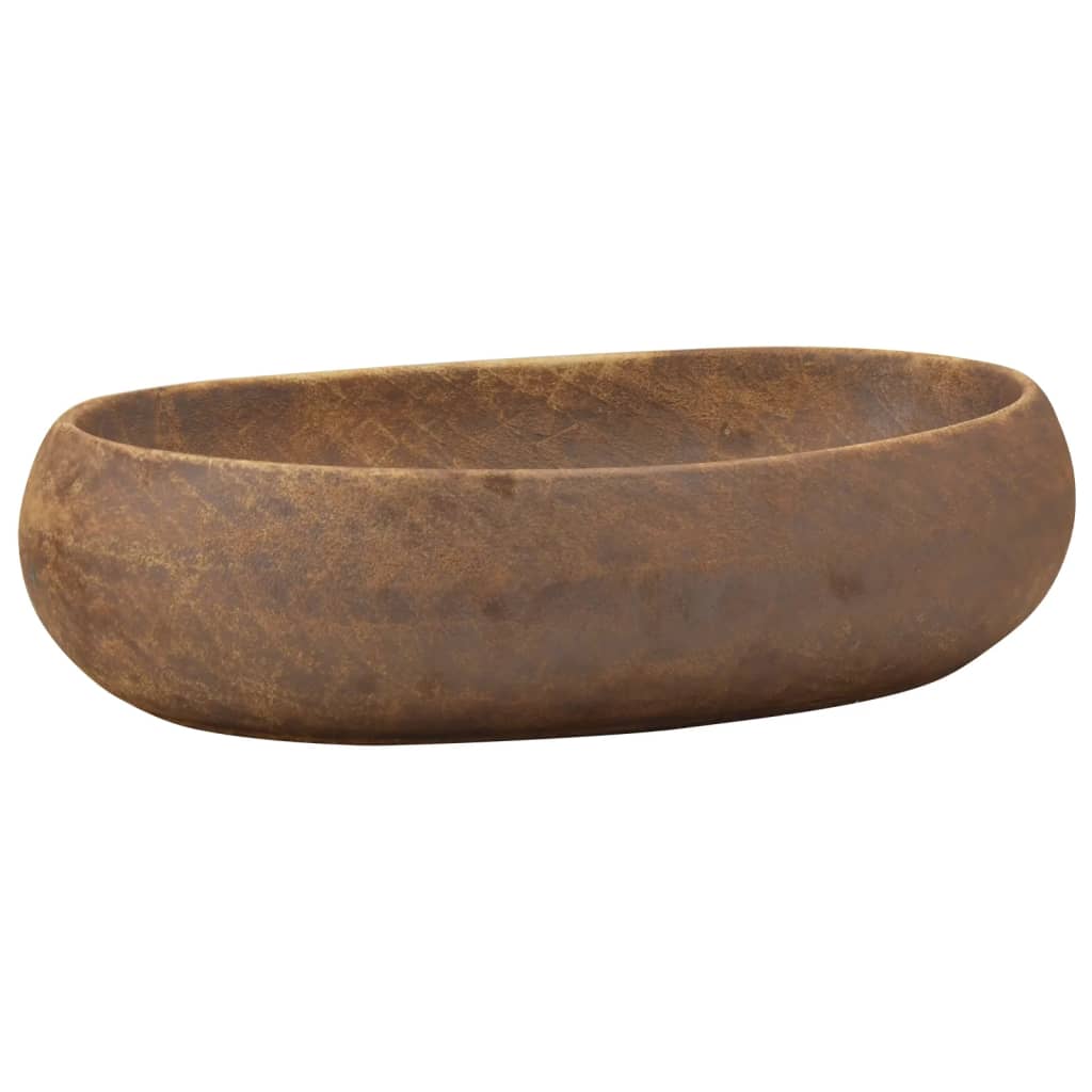 Vidaxl Structure Waker oval 59x40x15 cm Keramikbraun