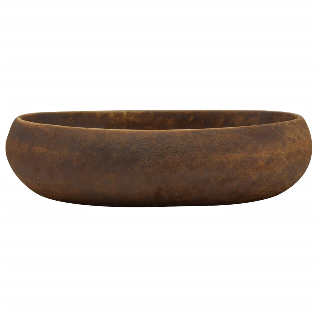 Vidaxl Structure Waker oval 59x40x15 cm Keramikbraun