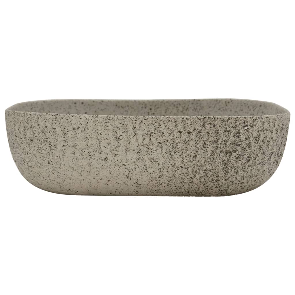 VIDAXL Unterlegscheibe, gerade, 48 x 37,5 x 13,5 cm, Keramikgrau