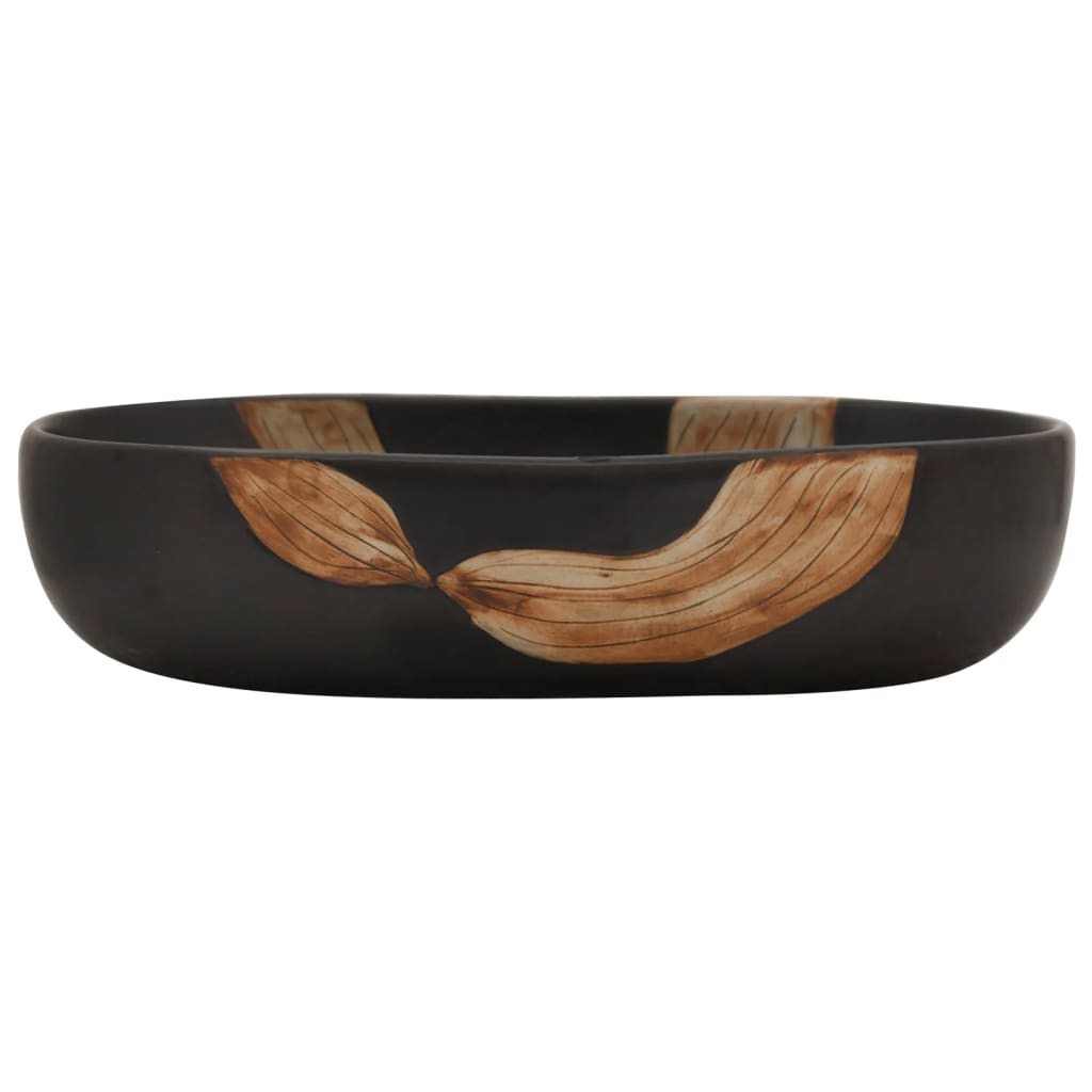 VIDAXL STRACTION WASKER OVAL 59 x 40 x 14 cm Keramikschwarz