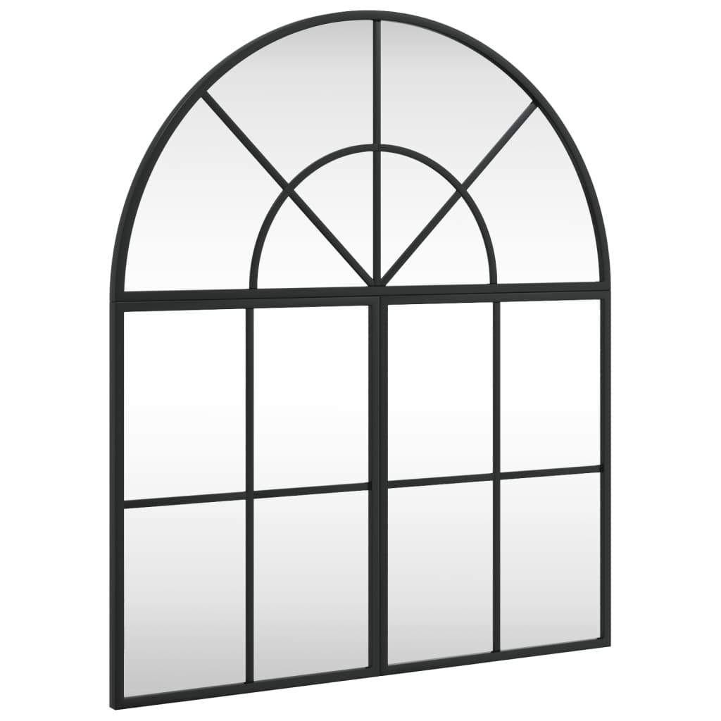 Vidaxl wandspiegel boog 60x70 cm ijzer zwart