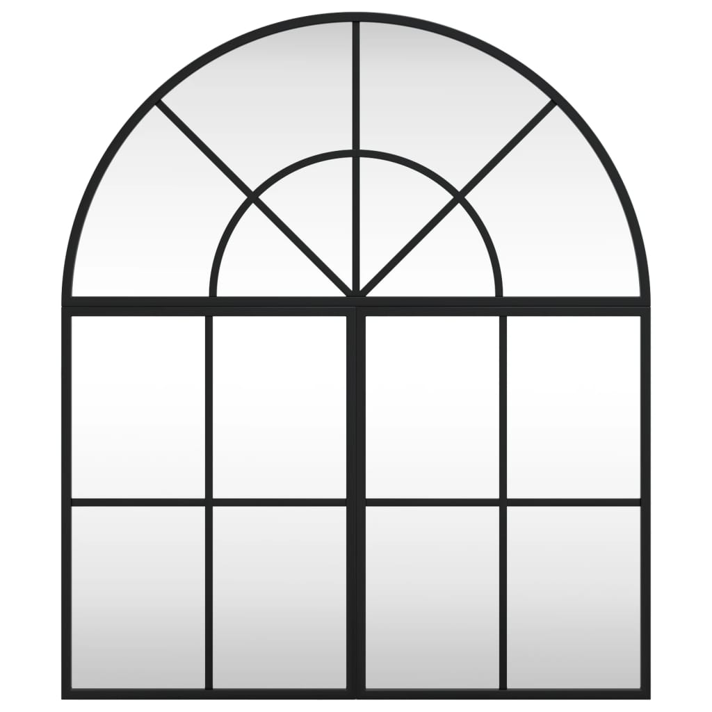 Vidaxl wandspiegel boog 60x70 cm ijzer zwart