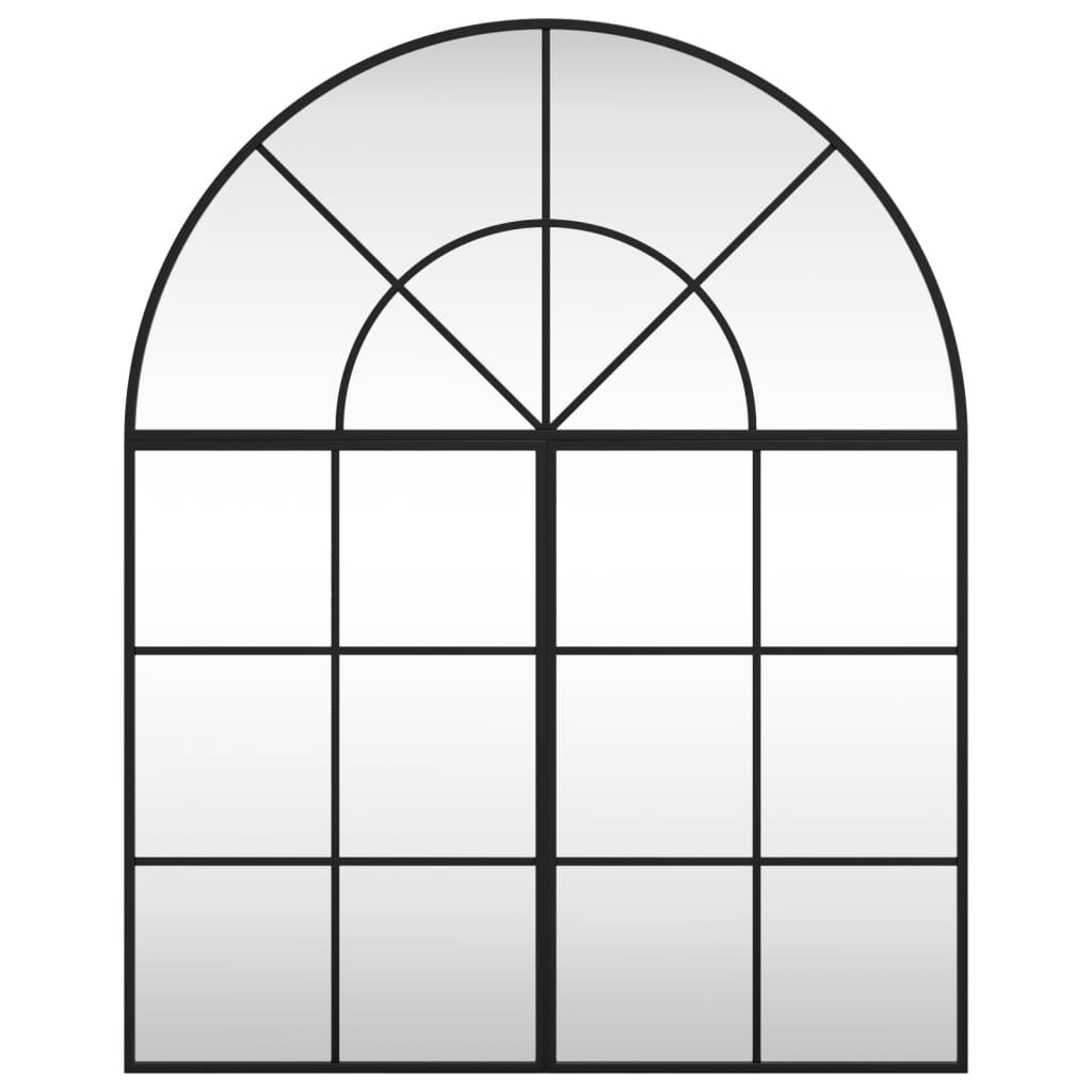 Vidaxl wandspiegel boog 80x100 cm ijzer zwart