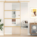 Vidaxl schuifdeur 102,5x205 cm helder esg-glas en aluminium goudkleur