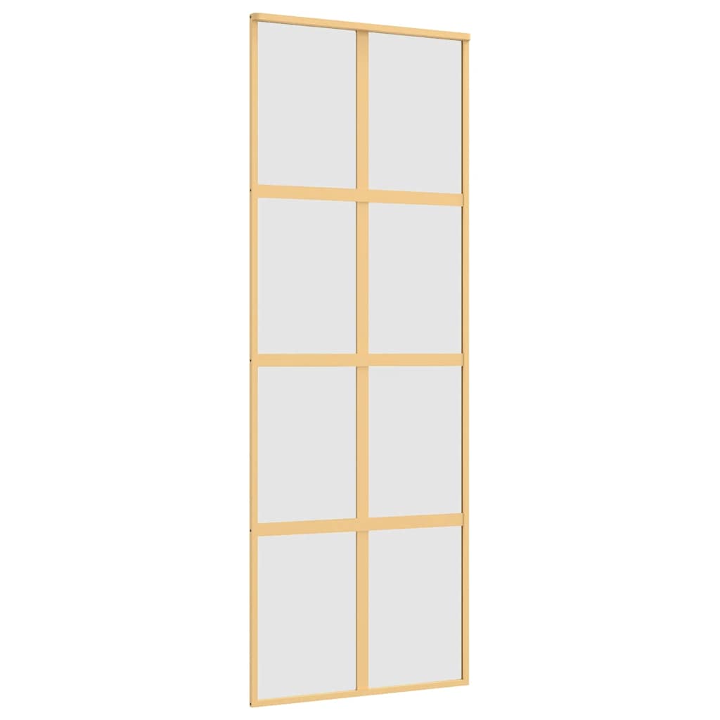 Vidaxl schuifdeur 76x205 cm mat esg-glas en aluminium goudkleurig