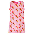 Vidaxl kinderjurk 128 felroze
