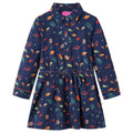 Vidaxl kinderjurk met lange mouwen 140 marineblauw
