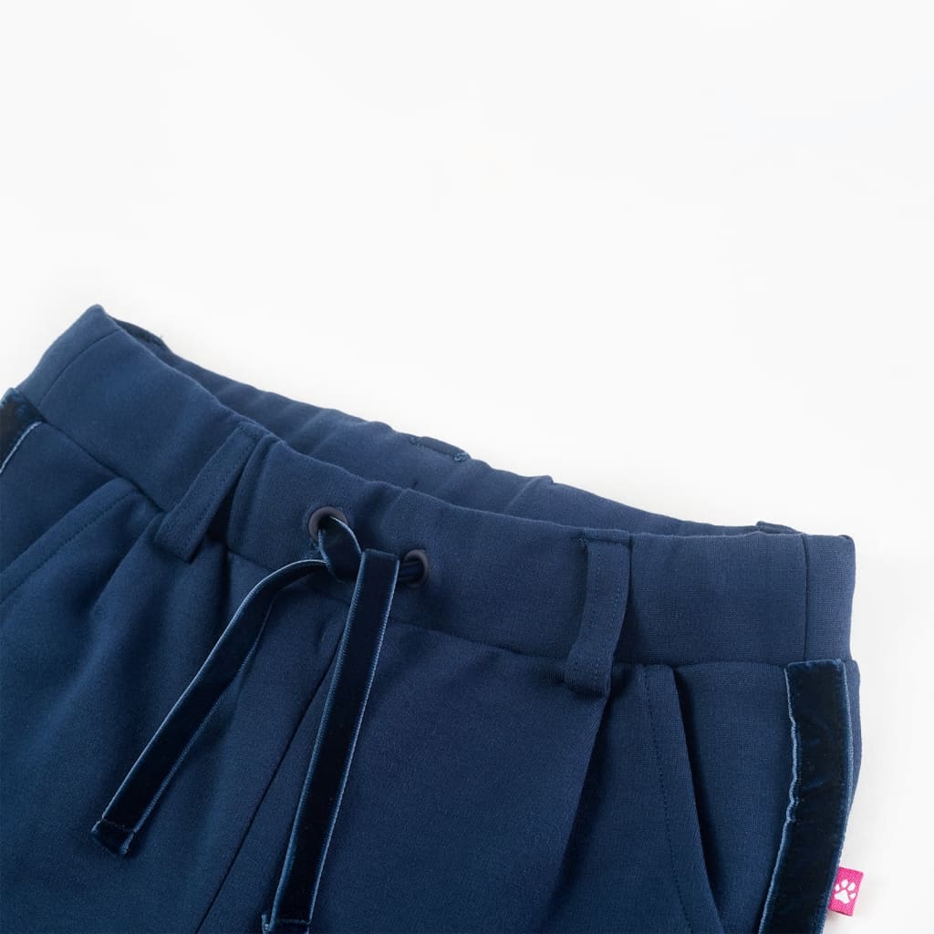 Vidaxl kinderbroek met zwarte bies 104 marineblauw