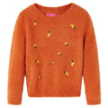 Vidaxl kindertrui gebreid 116 oranjebruin