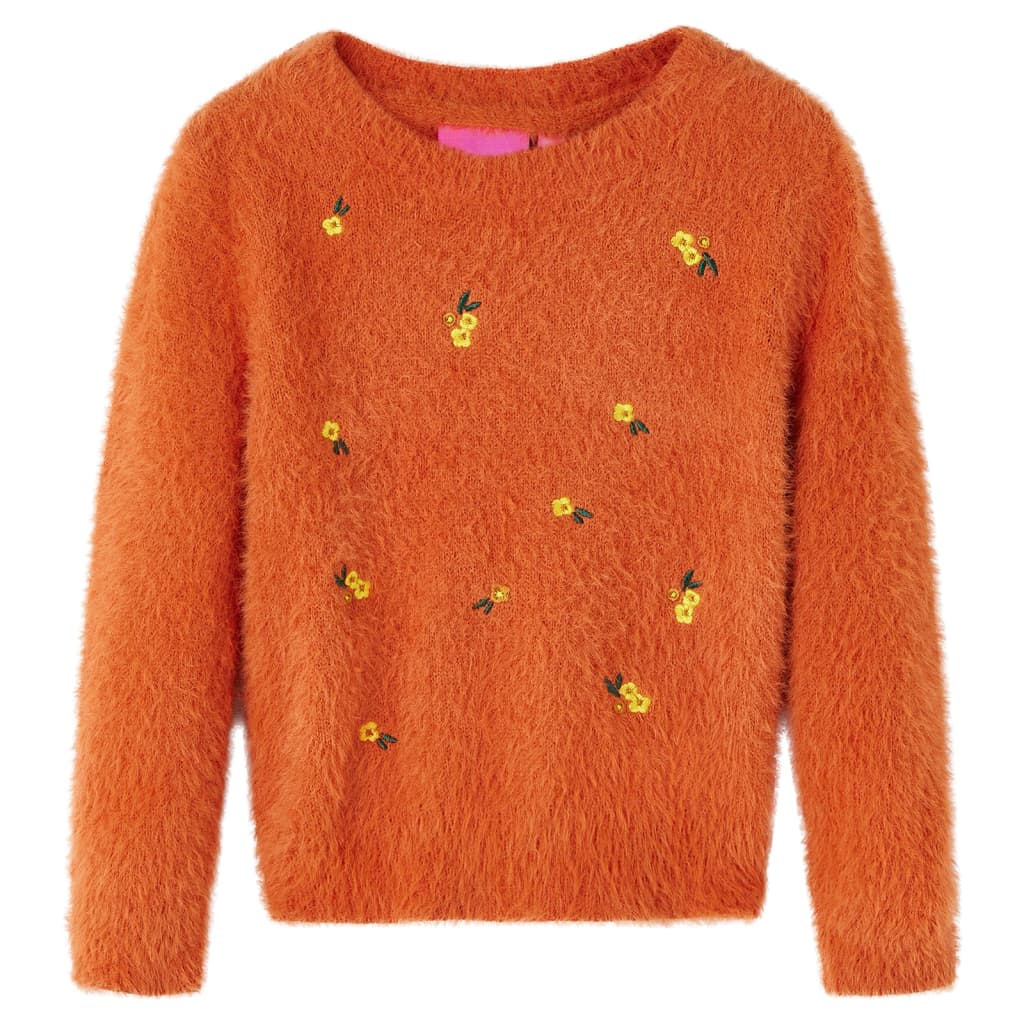Vidaxl kindertrui gebreid 128 oranjebruin
