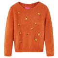 Vidaxl kindertrui gebreid 128 oranjebruin
