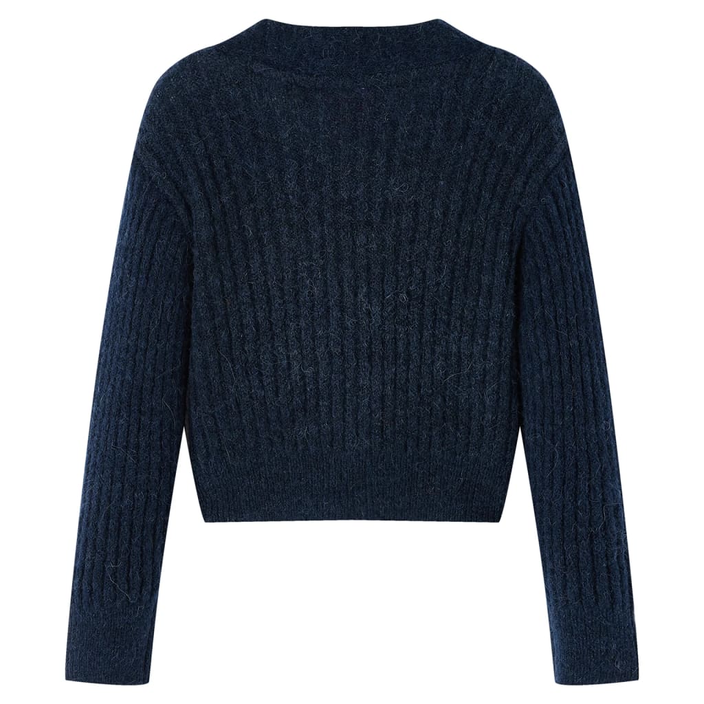 Vidaxl kindervest gebreid 116 marineblauw