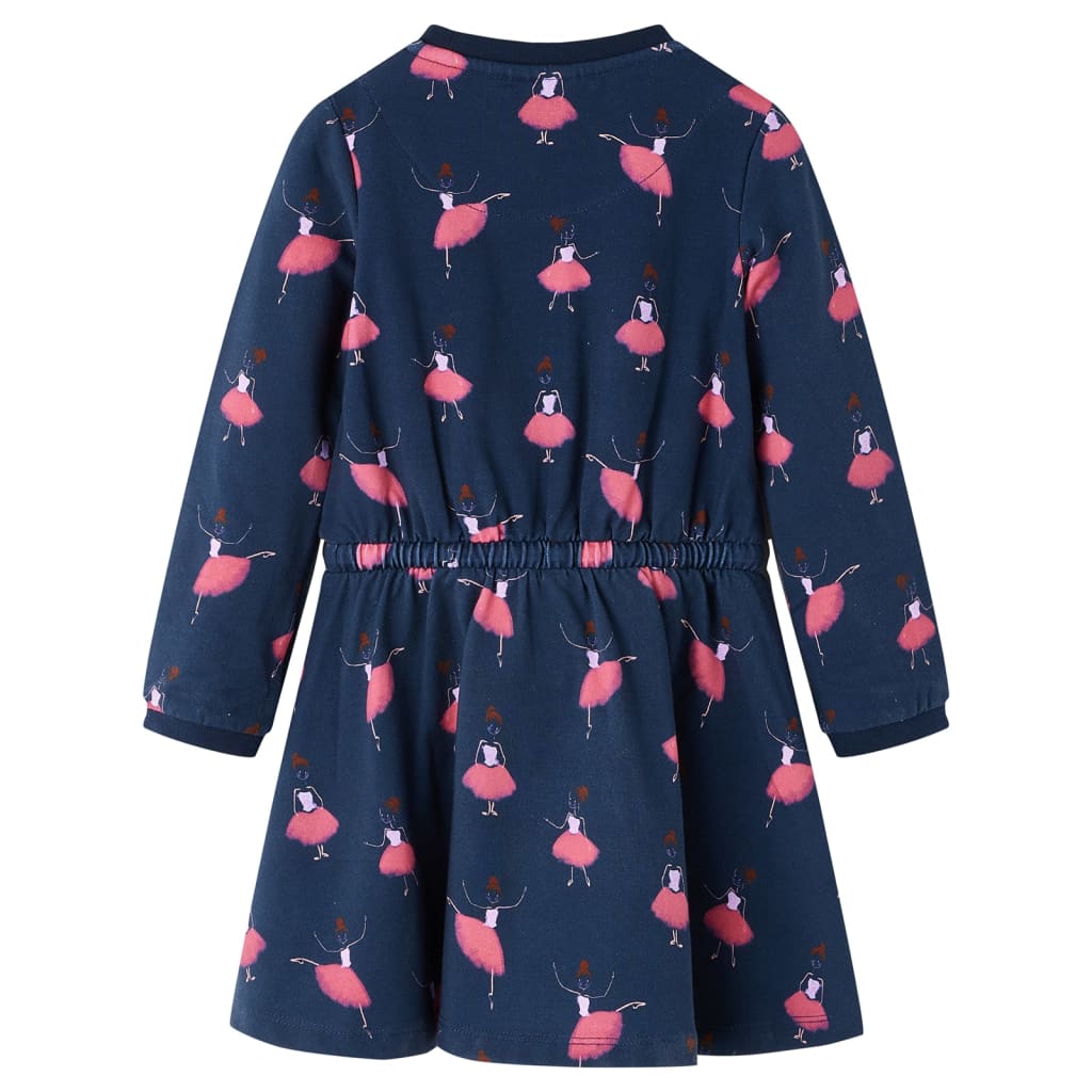 Vidaxl kinderjurk 128 marineblauw