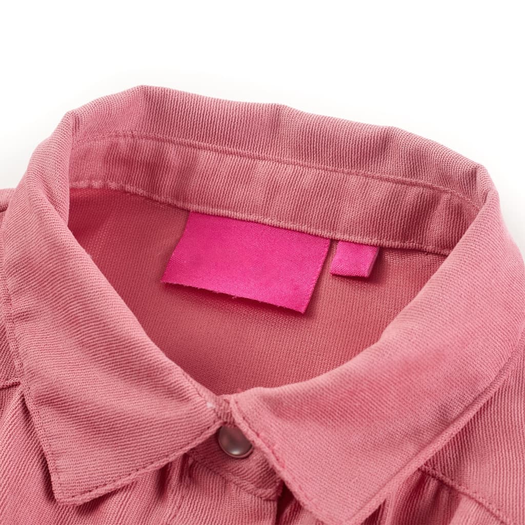 Vidaxl kinderblouse met lantaarnmouwen 116 oudroze
