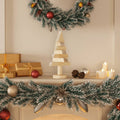 VidaXL Weihnachtsdekorationen Weihnachtsbaum 2 Stück 30 cm Massivholz Kiefer