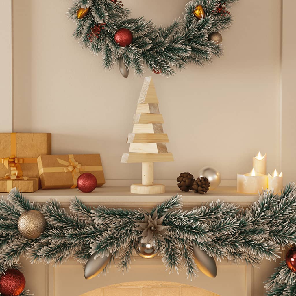 VidaXL Weihnachtsdekorationen Weihnachtsbaum 2 Stück 30 cm Massivholz Kiefer
