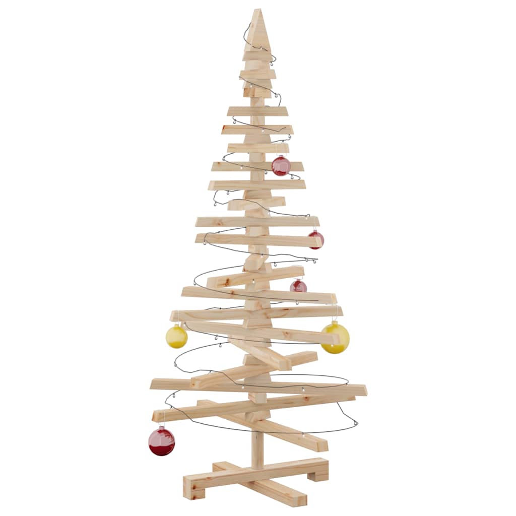 Vidaxl kerstdecoratie kerstboom 120 cm massief grenenhout