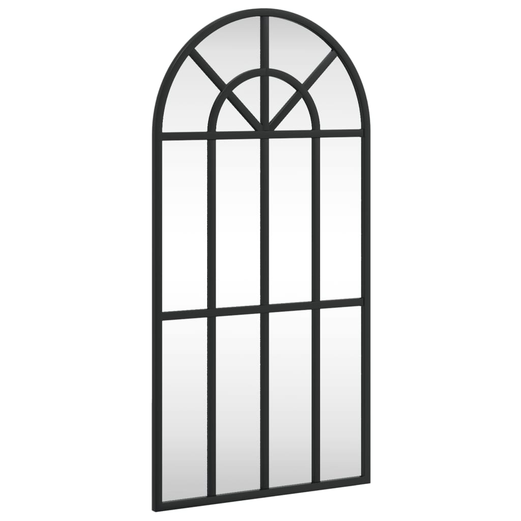 VidaXL Wandspiegel Bogen 30x60 cm Eisen Schwarz