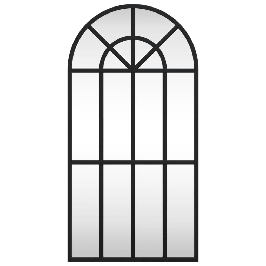 VidaXL Wandspiegel Bogen 30x60 cm Eisen Schwarz