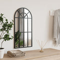 VidaXL Wandspiegel Bogen 30x60 cm Eisen Schwarz