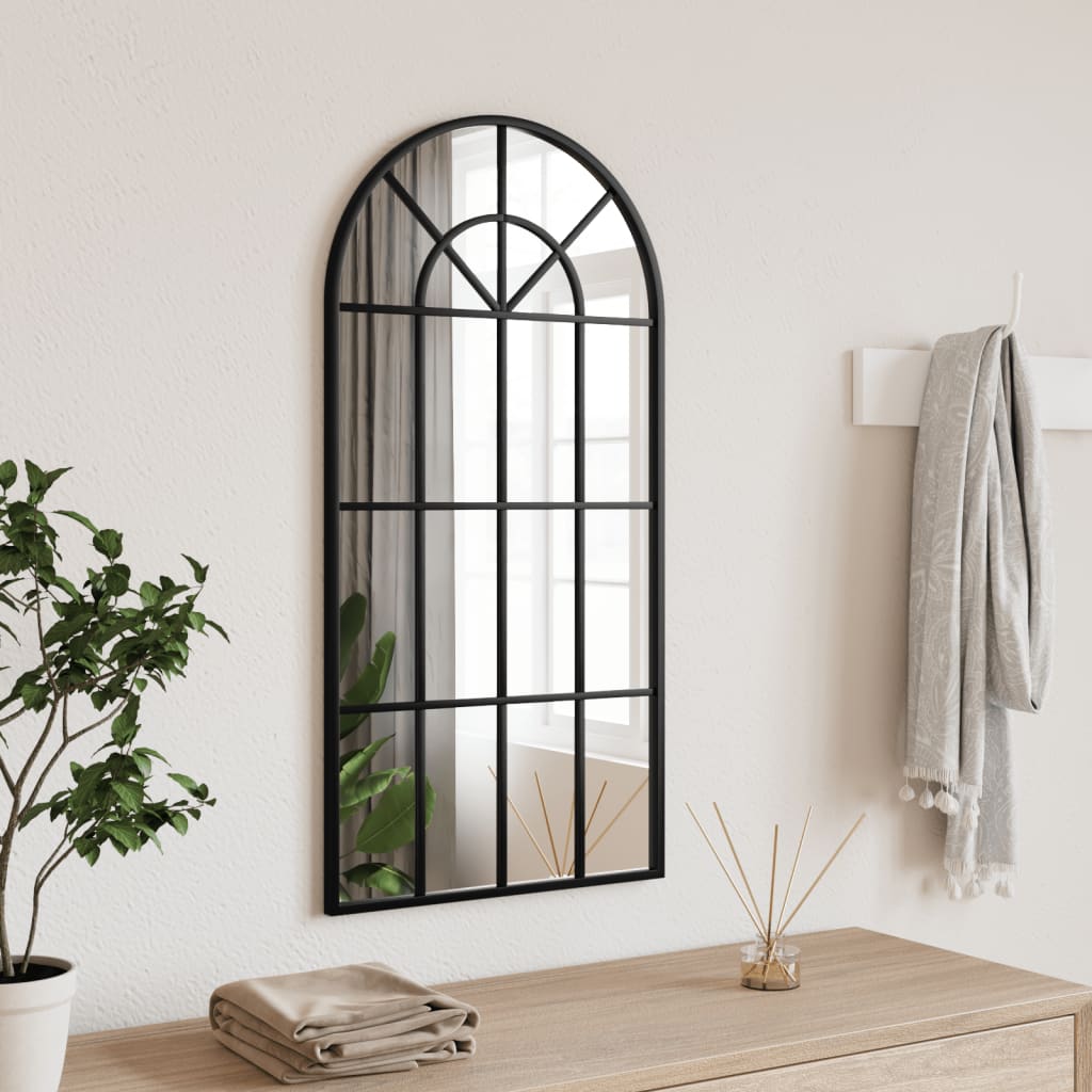 VidaXL Wandspiegel Bogen 40x80 cm Eisenschwarz