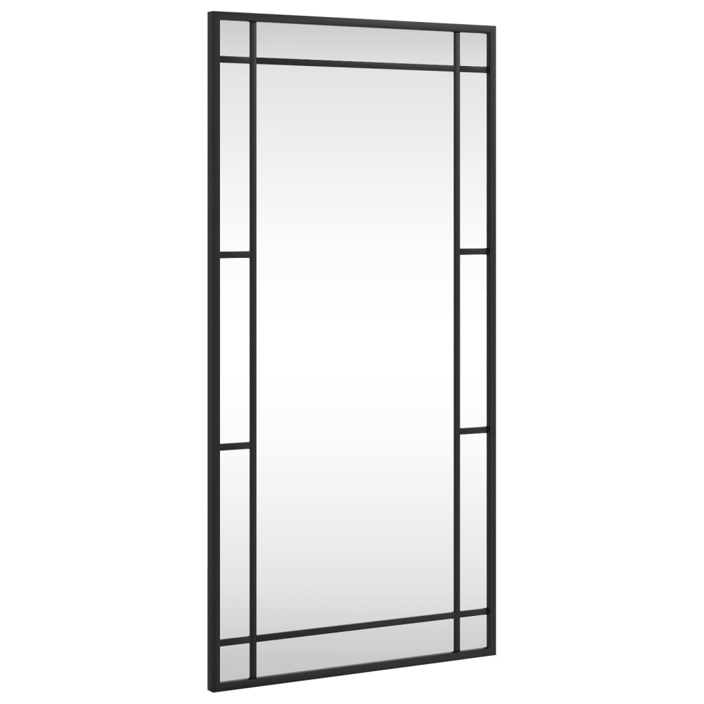 Vidaxx Wandspiegel gerade 40 x 80 cm Eisenschwarz