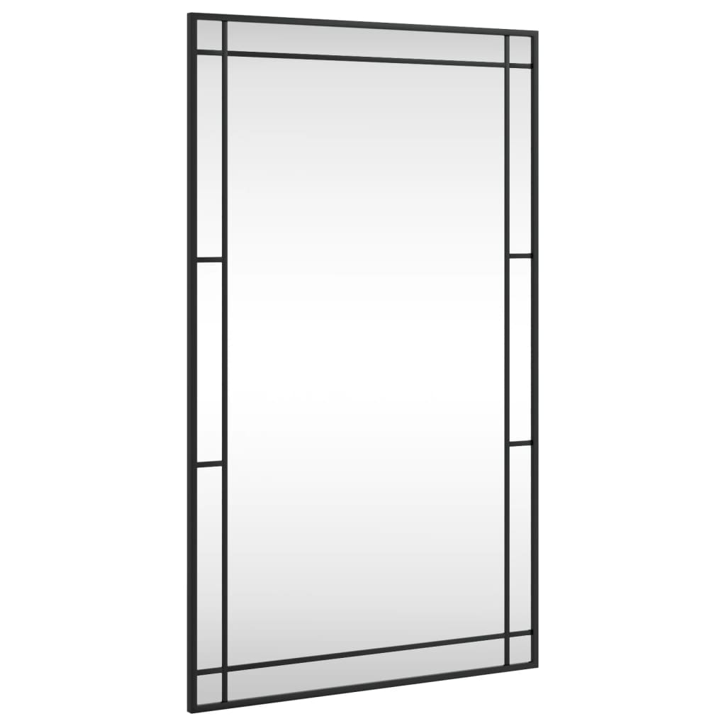 Vidaxx Wandspiegel gerade 60x100 cm Eisenschwarz