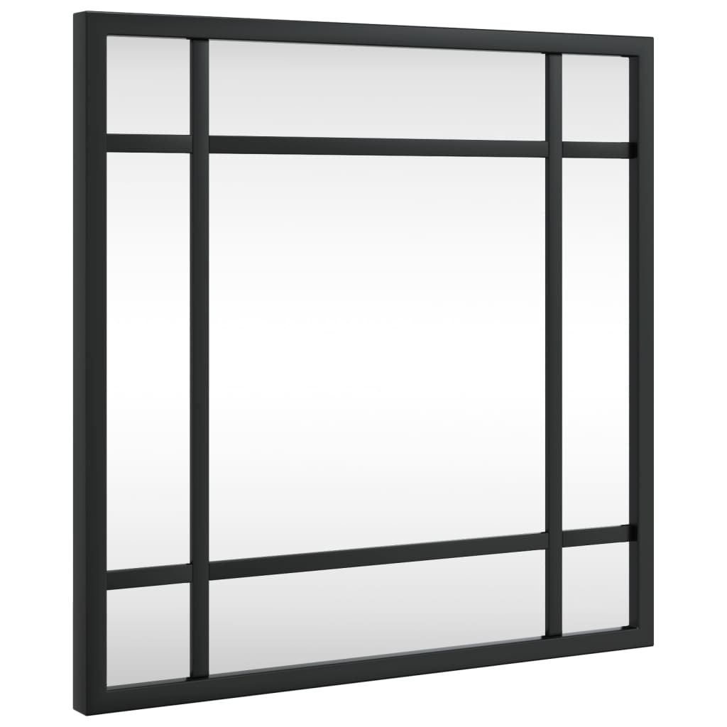 VidaXL Quadratischer Wandspiegel 30x30 cm Eisen Schwarz