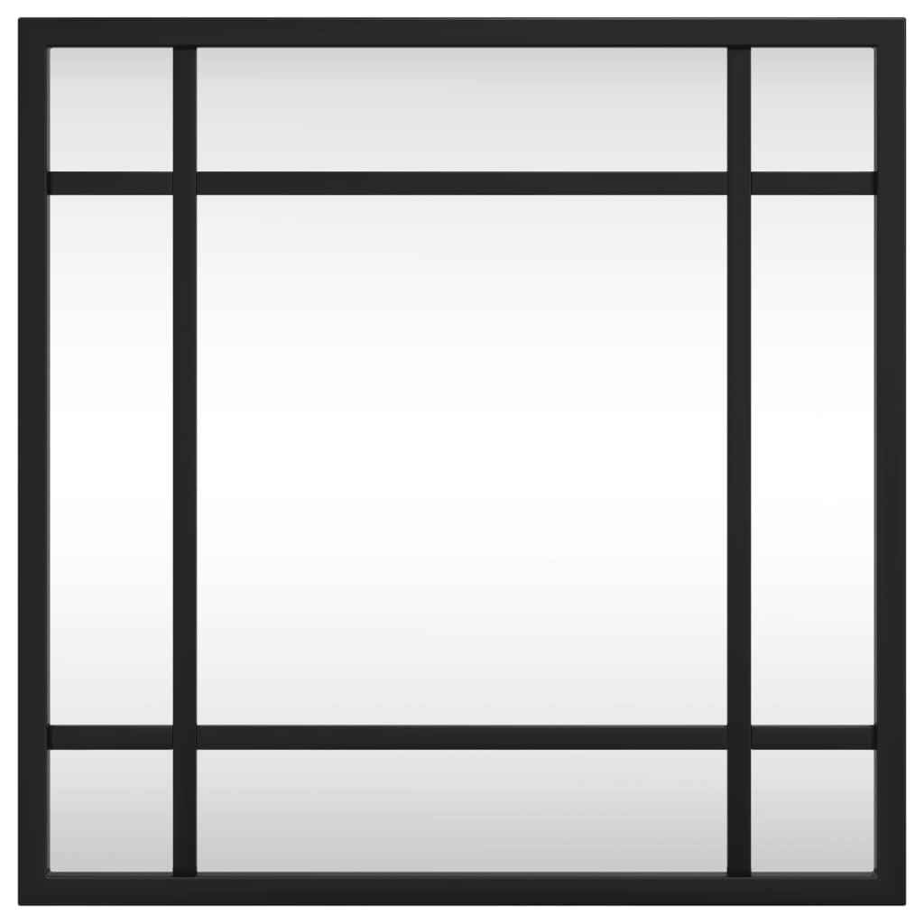 VidaXL Quadratischer Wandspiegel 30x30 cm Eisen Schwarz