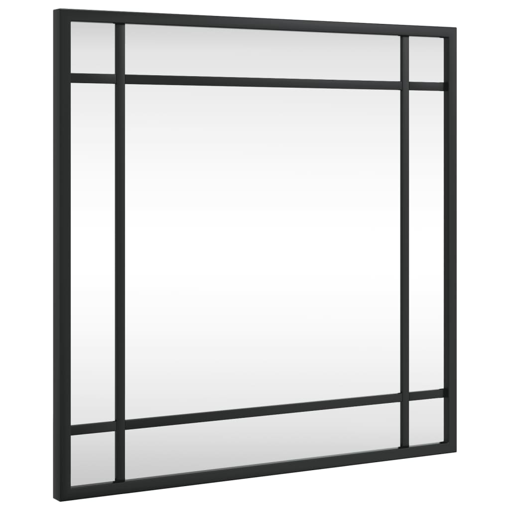 VidaXL Quadratischer Wandspiegel 40x40 cm Eisen Schwarz