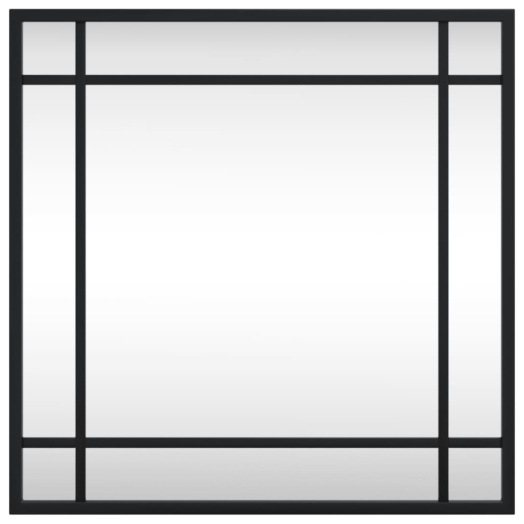 VidaXL Quadratischer Wandspiegel 40x40 cm Eisen Schwarz